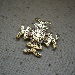 Handmade brass cross necklace pendant,ukrainian brass cross jewellery charm,unique brass cross necklace charm,ukrainian