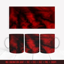 red fire mug wrap. flame texture mug sublimation design