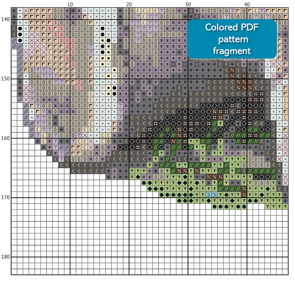 2 Easter Bunny painting egg cross stitch pattern, cross stitch chart for home decor and gift.png