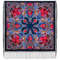 blue flowers pavlovo posad merino wool shawl wrap 708-14