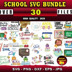 30 SCHOOL SVG BUNDLE - SVG, PNG, DXF, EPS, PDF Files For Print And Cricut