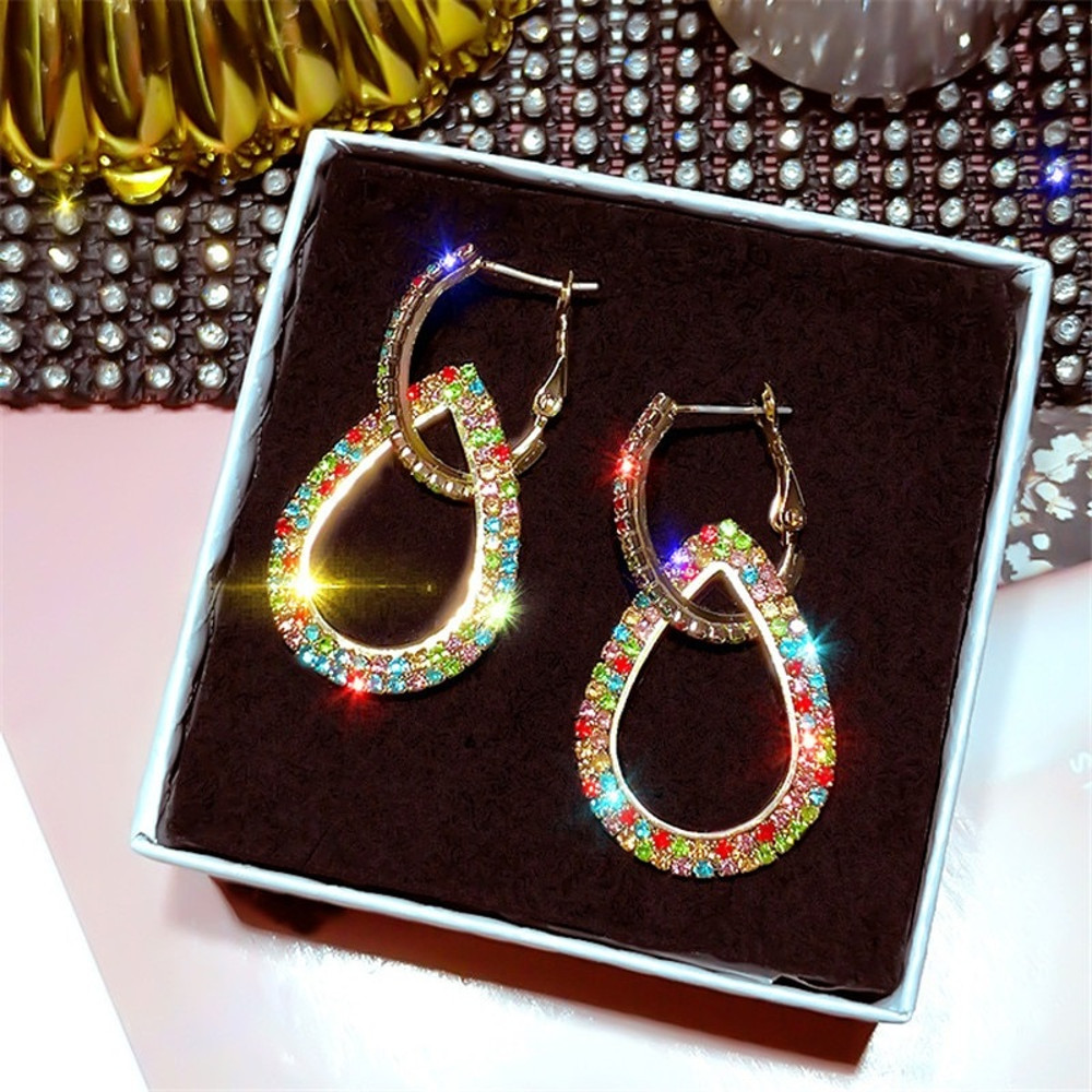 Colorful Rhinestone Geometric Hoop4.jpg