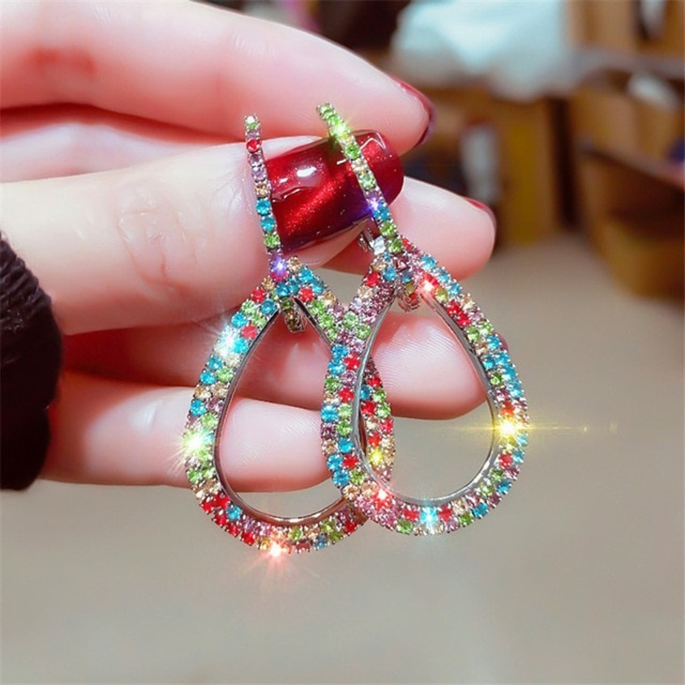 Colorful Rhinestone Geometric Hoop6.jpg