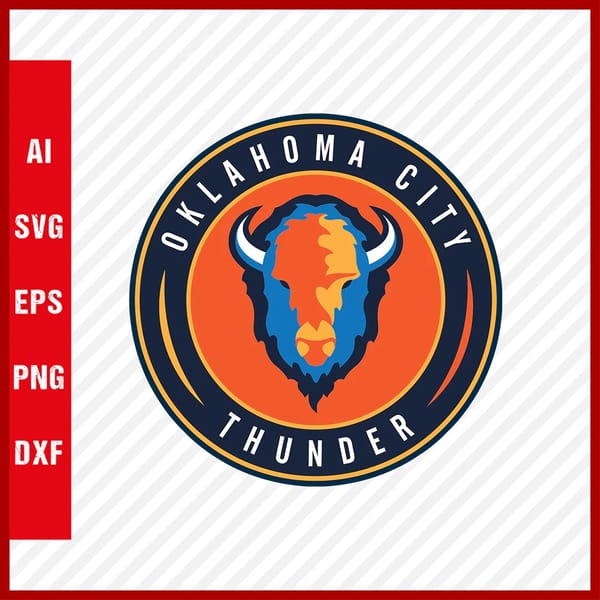 Oklahoma City Thunder Logo SVG, Thunder SVG Cut Files, PNG - Inspire Uplift