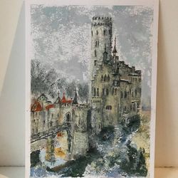Oil painting "A castle in Germany"
