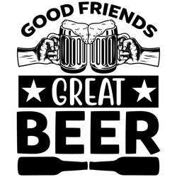 Good-Friends-Great-Beer-Typography tshirt  Design