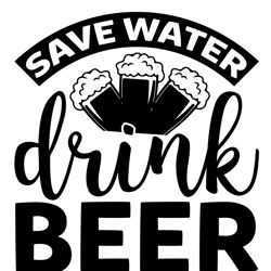Save-water-drink-beer-Tshirt Design vector Download by Vectofreek
