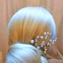 Wedding hair pins, Bridal hair pins, Bridal hairpiece, SET of 3 crystal bridal hairpins, Crystal bridal hair pins