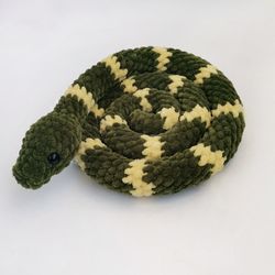 Crochet snake, Handmade snake toy, Snake stuffed animals, Collectible snake, Green snake, Snake plushie, Snake decor