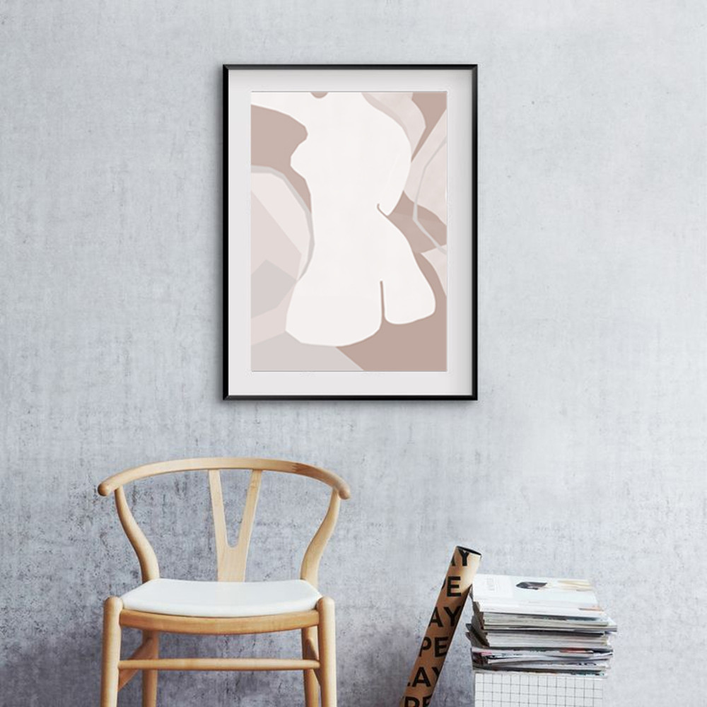 Woman abstract posters of 3 on the wall, easy to download 1