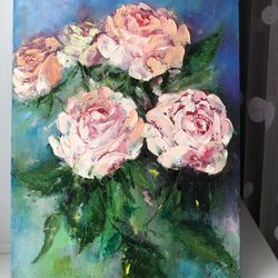 Roses Oil Painting Original Art handmade