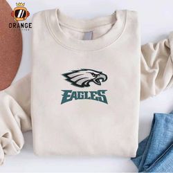 Philadelphia Eagles Embroidered Sweatshirt, NFL Embroidered Shirt, Eagles NFL Logo, Embroidered Hoodie, Unisex T-Shirt