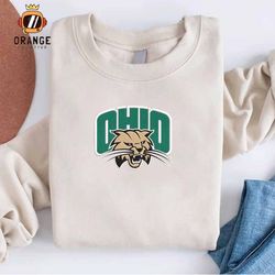 Ohio Bobcats Embroidered Sweatshirt, NCAA Embroidered Shirt, NCAA Logo, Embroidered Hoodie, Unisex T-Shirt