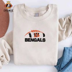 Cincinnati Bengals Embroidered Sweatshirt, NFL Embroidered Shirt, Bengals NFL, Embroidered Hoodie, Unisex T-Shirt