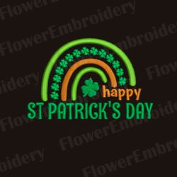 St Patrick's rainbow embroidery design