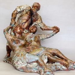 Sculpture of lovers, Ceramic artwork, Erotic sculpture, Nude sculpture, Erotic figurine ,Ceramic sculpture, Ceramic art