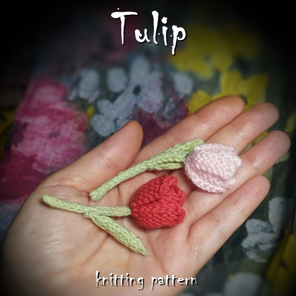 Realistic tulip flower brooch knitting pattern1.jpg
