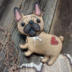 French bulldog figurine handmade