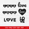 word love with hearts