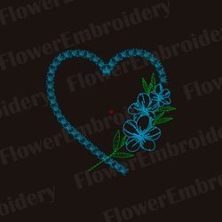Bundle of 4 love flowers machine embroidery design