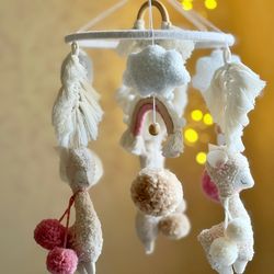 lama mobile crib nursery decor nursery mobile baby girl mobile girl baby shower gift musical mobile felt gift for pregna