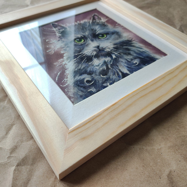 Fluffy-Cat-original-painting-framed-fine-art-kitten-wall-art-2.jpg