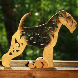 Figurine Welsh Terrier statuette Welsh Terrier made of wood (MDF)