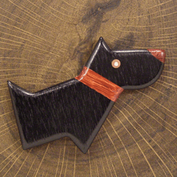 Black dog. Funny dog brooch. Dog brooch. Handmade. Brooch pin. Dog lover gift. Wooden brooch.
