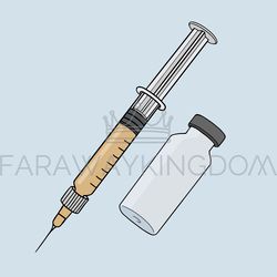 HYPODERMIC INJECTION Medical Equipment Vector Illustration