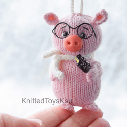 pig car charm, piglet home decor, mini pig figurine gift for him piggy car accessories, pig lover gift ideas Mothers day