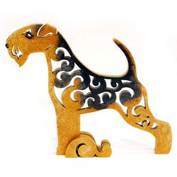 Figurine lakeland terrier statuette lakeland terrier made of wood (MDF)