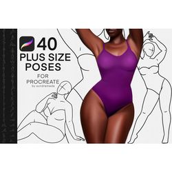 40 Plus Size Female Body Brushes Stamp for Procreate