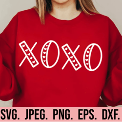 XOXO Valentines Day SVG - Hugs and Kisses SVG - Heart SVG