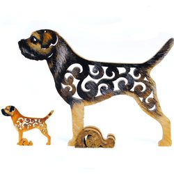 Figurine Border Terrier statuette Border Terrier made of wood (MDF)