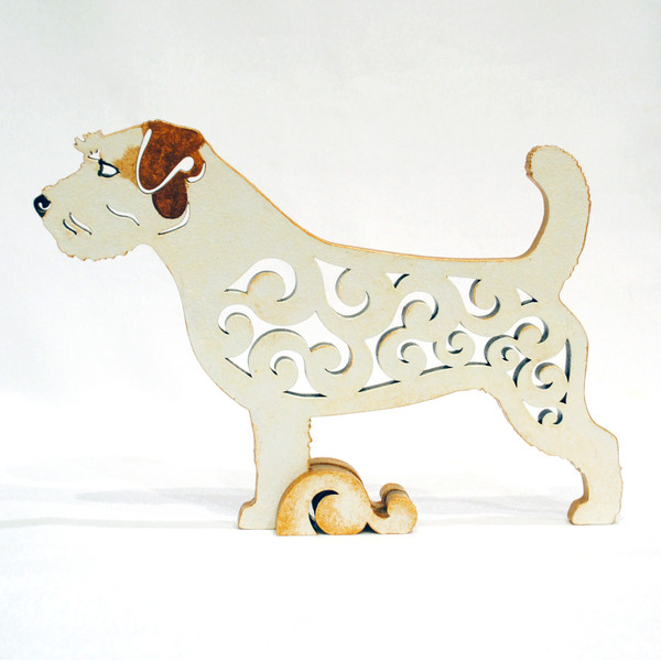 wooden statuette Jack Russell Terrier