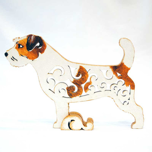 wooden Figurine Jack Russell Terrier