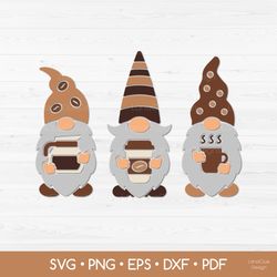 Gnomes with Coffee SVG - Coffee Lovers SVG Cut File
