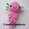 Crochet Axolotl Pattern Crochet Axolotl Crochet Axolotl Plush Axolotl Crochet Pattern Axolotl Kawaii Crochet Plush 0