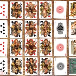 Playing cards "Spartans Amazons". Reprint.