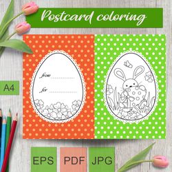Easter card coloring