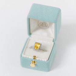 Ring Box CLASSIC Genuine Suede Monogrammed Velvet Vintage Style  Handmade Vintage Antique Engagement Wedding Proposal