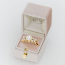 Velvet Ring Box Monogrammed Vintage Style CLASSIC Handmade Monogram Engagement Wedding Ring Proposals Styled Shoots