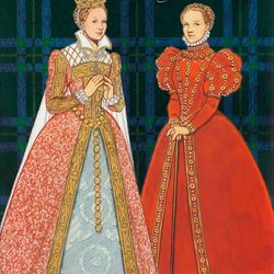 Paper Doll 02 Vintage Pattern PDF Mary Queen of Scots Fashion Dolls