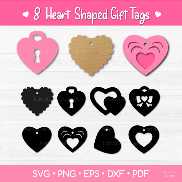 heart shaped gift tags