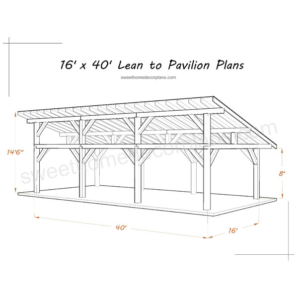Diy 16 x 40 lean to pavilion plans in pdf-1.jpg