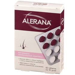 ALERANA 60 Tablets Complex for Intensive Nutrition of Hair Follicles and Replenishment of Vitamin Deficiency
