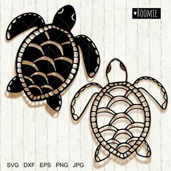 Sea Turtles Svg, Turtle Svg, Ocean SVG, Sea animals svg, Ocean clipart, tortoise svg, Beach svg Silhouette