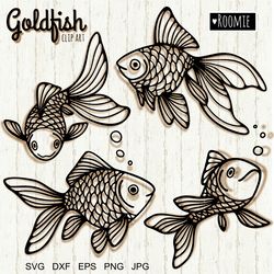 Goldfish Svg, Ocean SVG, Ocean clipart, Sea svg, Fish svg, Beach svg, Sea animals svg, Fishes Cut File for Cricut