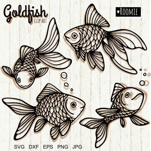 Goldfish black and white clipart.jpg