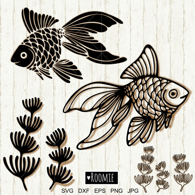 Gold fishes and sea plants .jpg